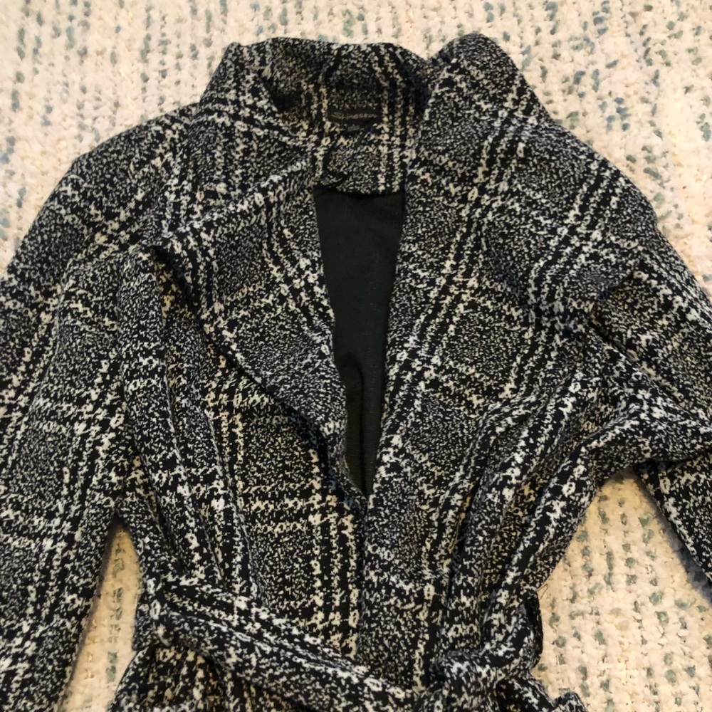 Black and White Trench Coat